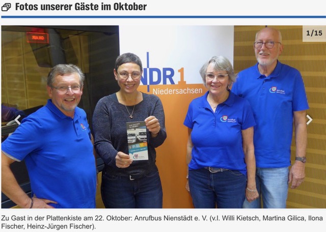 Anrufbus Nienstdt zu Gast bei der Plattenkiste am 22.10.2019